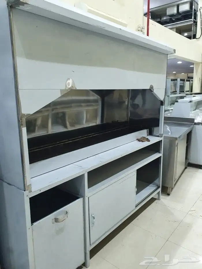 شواية فحم مترين استيل طاولات استيل رفوف استيل مجلى وظباية 29