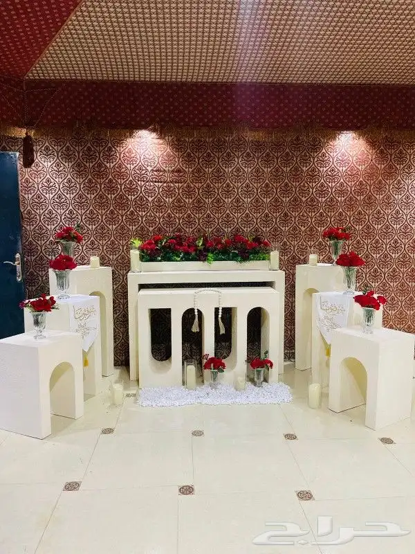 تاجير طاولات استقبال قاعات شاليهات 1