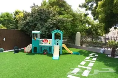 بيت اطفال متكامل كوخ كبير مع ثنتين زحاليق 0