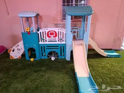 بيت اطفال متكامل كوخ كبير مع ثنتين زحاليق 2