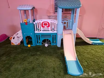 بيت اطفال متكامل كوخ كبير مع ثنتين زحاليق 5