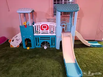 بيت اطفال متكامل كوخ كبير مع ثنتين زحاليق 4