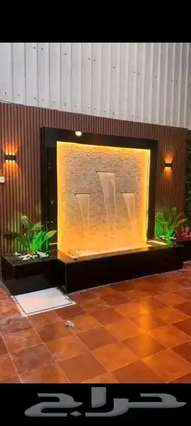 تنسيق حدائق شلالات نوفير مظلات ثيل طبيعي 8