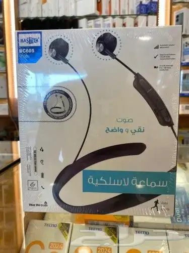 سماعة بلوتوث عنق رياضية لاسلكية مغناطسية BASTEC Wireless Hea 0