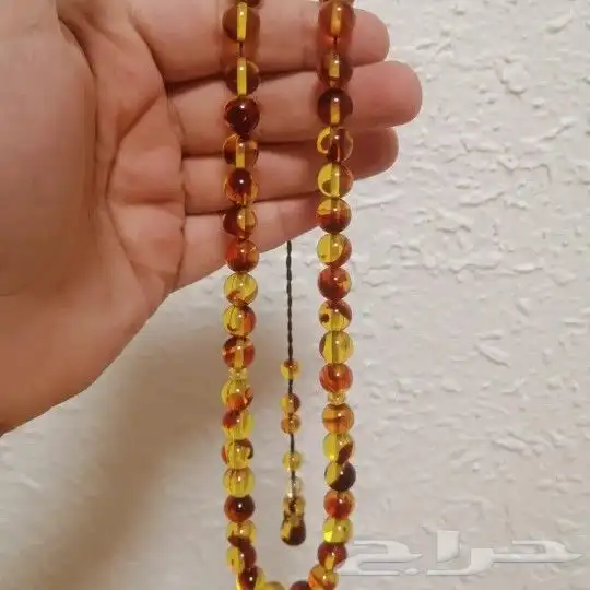 سبحة كهرمان ملونة فاخرة (جديدة). 1