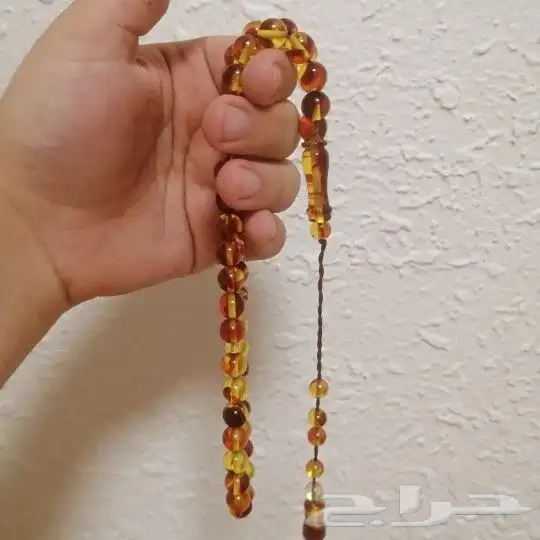 سبحة كهرمان ملونة فاخرة (جديدة). 0