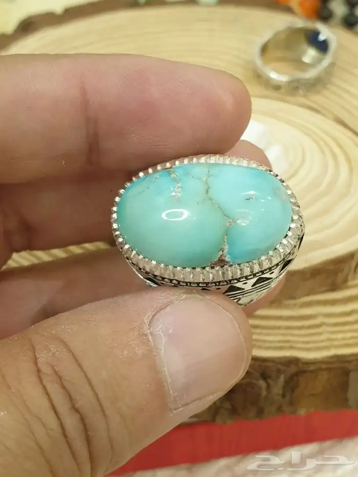 خاتم فيروز نيشابوري قبه فاخر ولون مميز 9