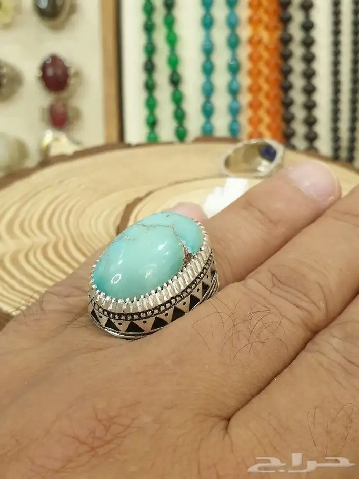 خاتم فيروز نيشابوري قبه فاخر ولون مميز 5