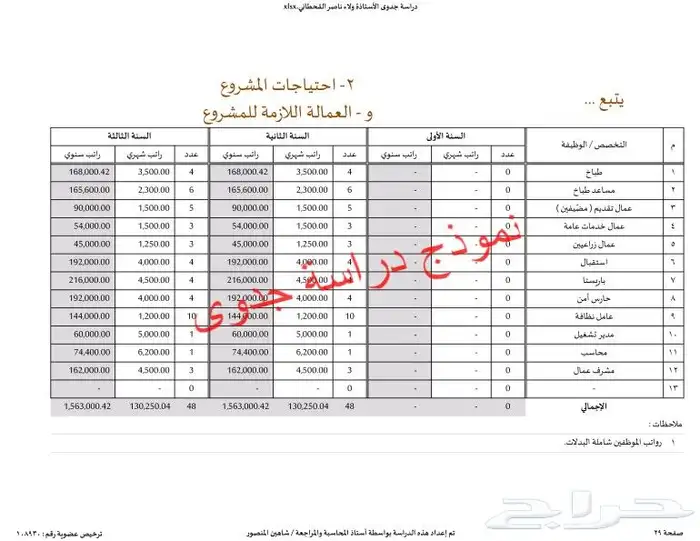 إستشاري أعمال تجارية لإعداد دراسات الجدوى والقوائم المالية 12
