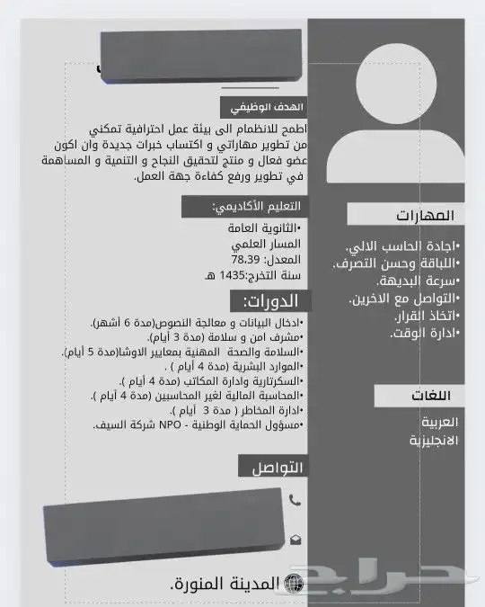 cv سيرة ذاتية 7