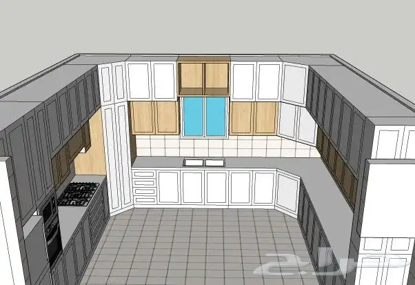 مصمم مطابخ المنيوم وخشب 3d 2