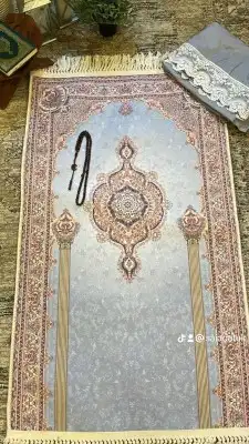 سجادة صلاة نقش الروضة ونقش فارسي 0