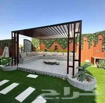 مشاتل مشتل عشب-صناعي-طبيعي شلال نوافير مظلة برجولة شبكة-ري 16