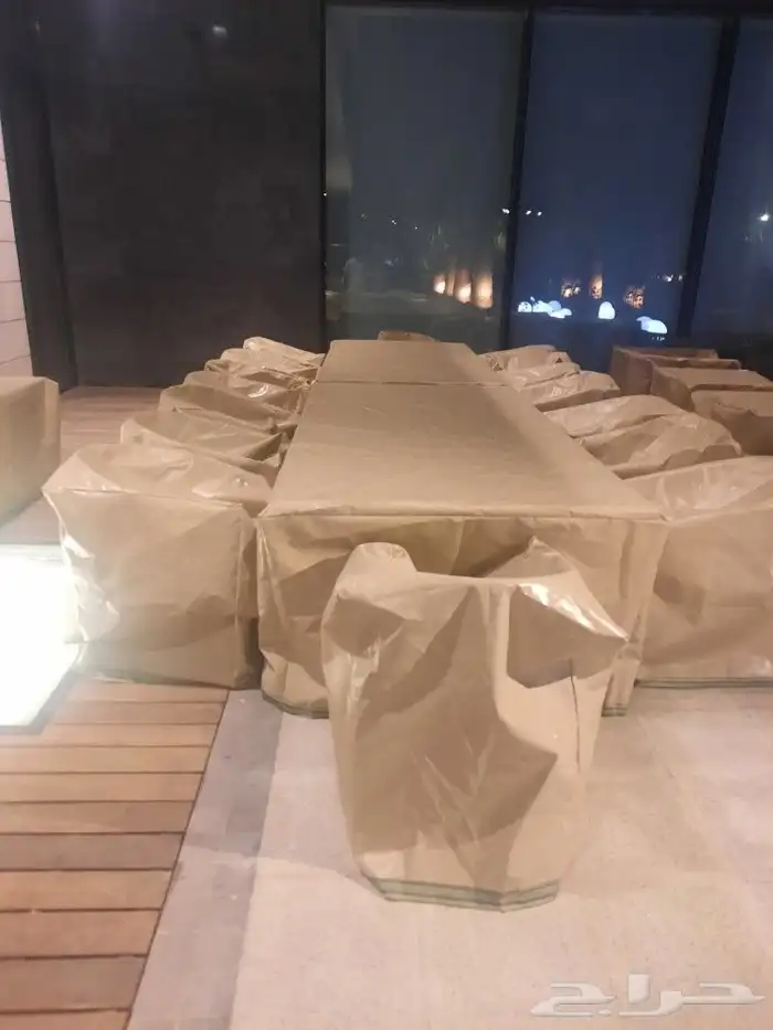 غطاء جلسات خارجيه ضد الماء والشمس والتراب تفصيل حسب الم 3