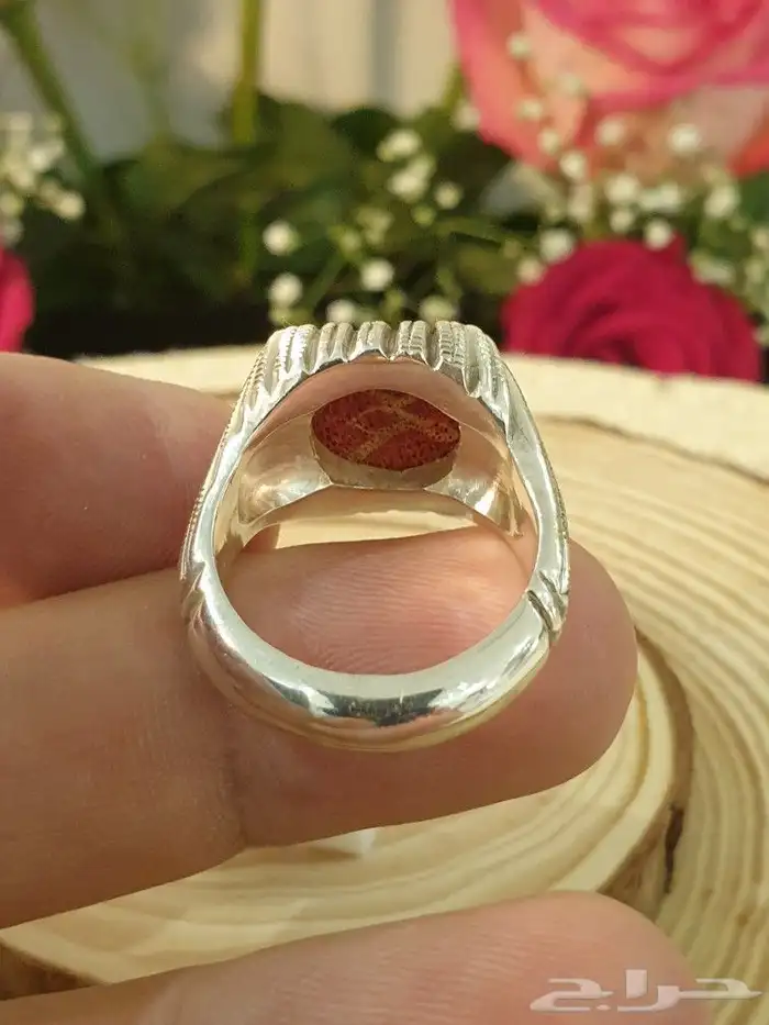 خاتم مرجان تونسي طبيعي غير معالج نوادر 6