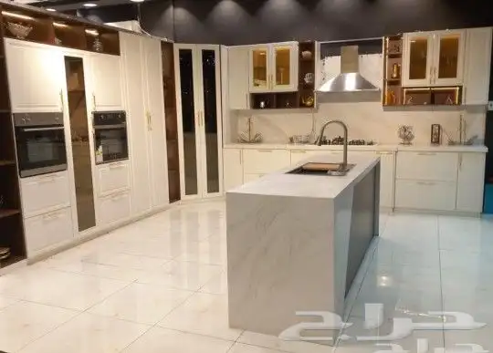 مطبخ جاهز وتفصيل صاج الماني جديد رفوف اربعه ملي رخام صناعي ض 1