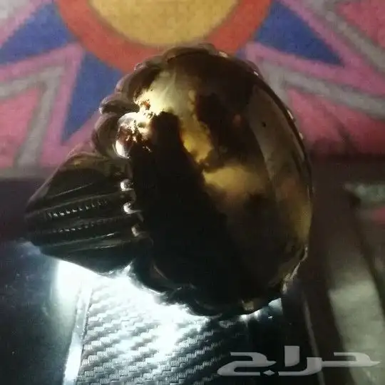 خاتم فضة عقيق يماني طحلبي نوادر 2