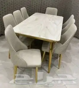 طاولات طعام رخام خشب زجاج كافة المقاسات 43
