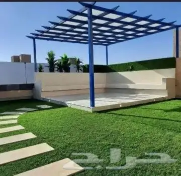 مشاتل_زراعية مشتل تنسيق_حدائق عشب-صناعي شلال مظلة جلسة ممر 19