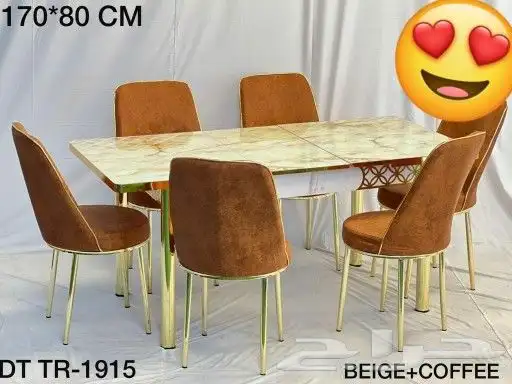 طاولات طعام رخام خشب زجاج كافة المقاسات 49
