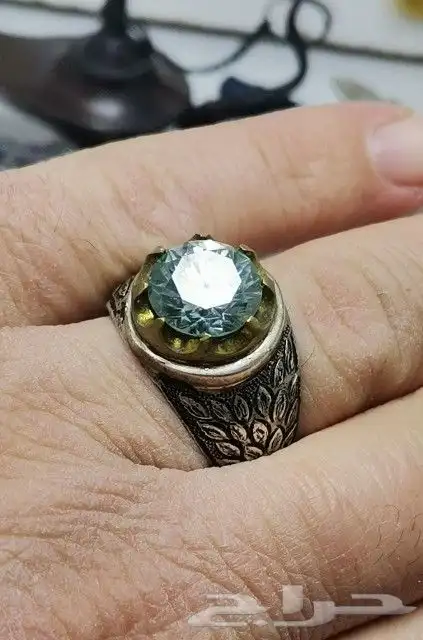 خاتم فضة موزنايت برتاش 3D 0