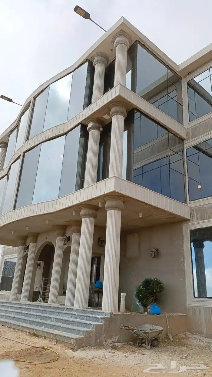 ديكورات خارجية اسمنتيه تصميم الحجر 2