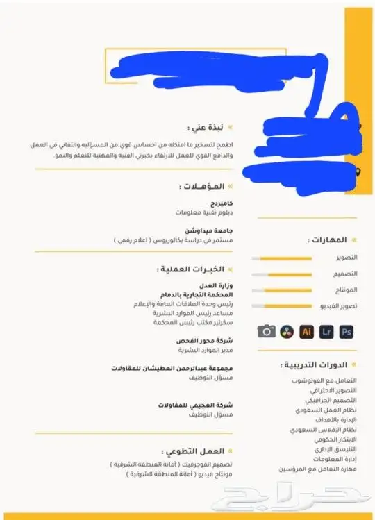تصميم سيرة ذاتية احترافية CV 8