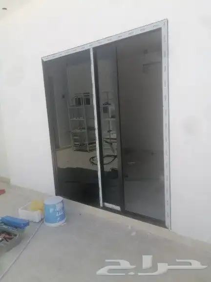 نوافذ الالمونيوم سرايا وعادي باب وشباك مح زجاج دبل 0