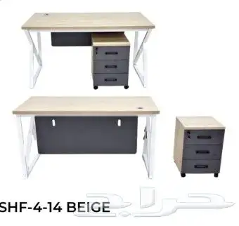 مكاتب عمل خشبيه جميع المقاسات والالوان جملة وقطاعي 7