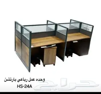 مكاتب عمل خشبيه جميع المقاسات والالوان جملة وقطاعي 3