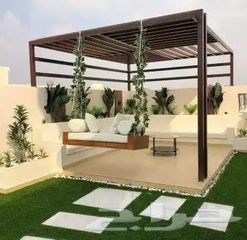تركيب عشب صناعي تصميم جلسات ومظلات تنسيق حدائق 0