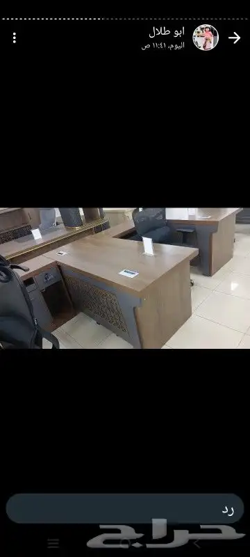 مكاتب عمل خشبيه جميع المقاسات والالوان جملة وقطاعي 5