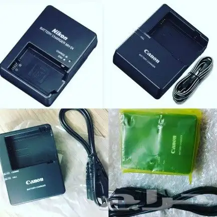 شاحن وبطاريات كانون نيكون 4