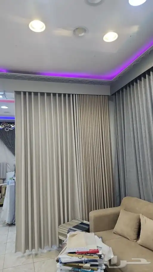نسيم الراقي للتنجيد والستائر   تفصيل جميع انواع الك 9