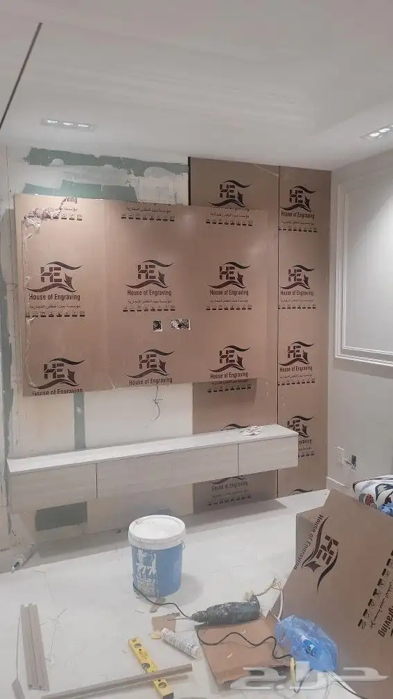 صباغ الجبيل دهانات ديكورات جبسبورد بديل شيبورد اطارات فوم 1