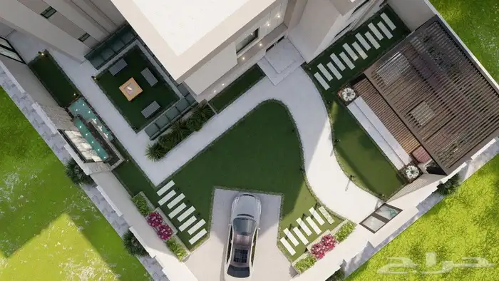 تصميمات عصريه للواجهات واللاندسكيب 0