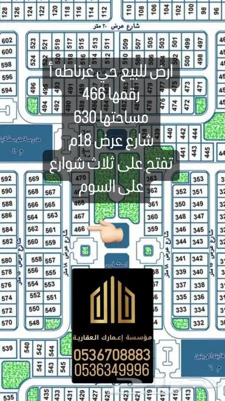 اراض للبيع جميع الأحياء بسعر مناسب 6