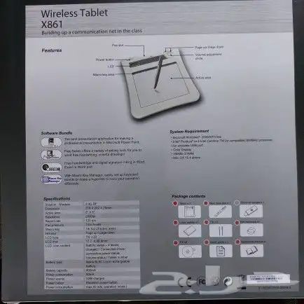 جهاز رسم ر رلوحي لاسلكيX861 للاستخدام المدرسي والمنزلي 3