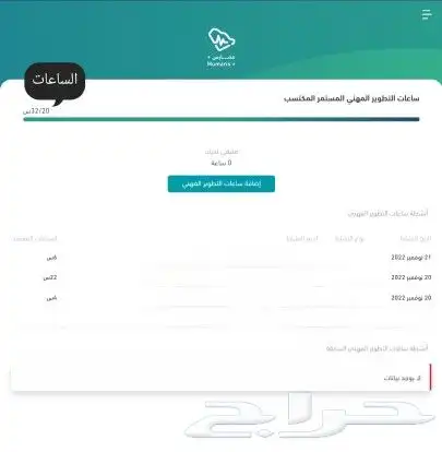 ساعات ممارس بلس- تجديد تصنيف هيئة التخصصات الصحية 1