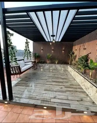 تنسيق حدائق بالأحساء شلالات ونوافير باركيه خارجي 6