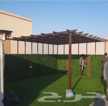 مضلات  سواتر برجولات  عشب صناعي جلاسات خارجيه 4