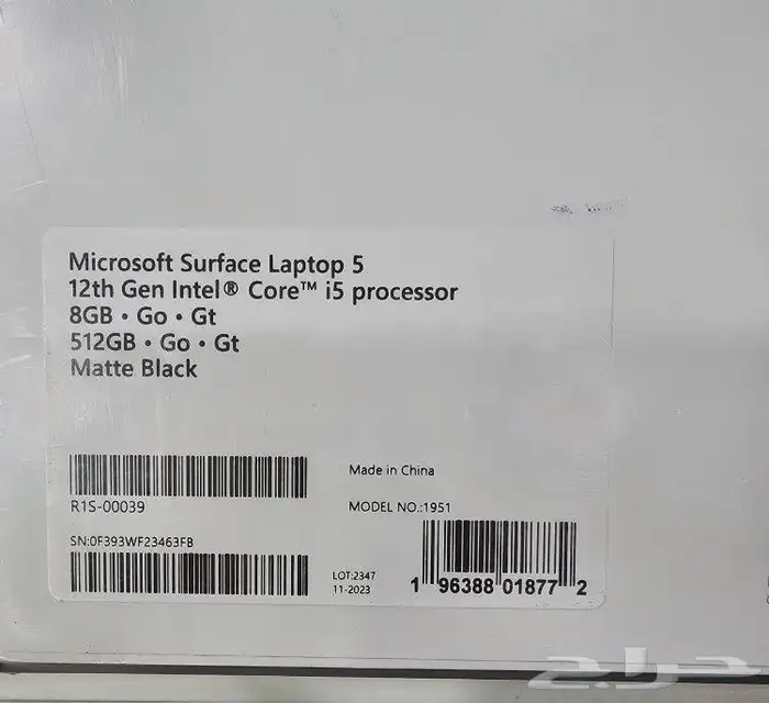 مايكروسوفت سيرفيس لابتوب 5 جديد 1