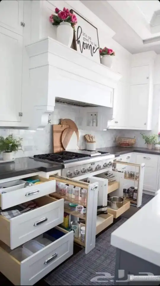 مطابخ خشب مطابخ  المنيوم  دريسنج_روم صاج رخام 6