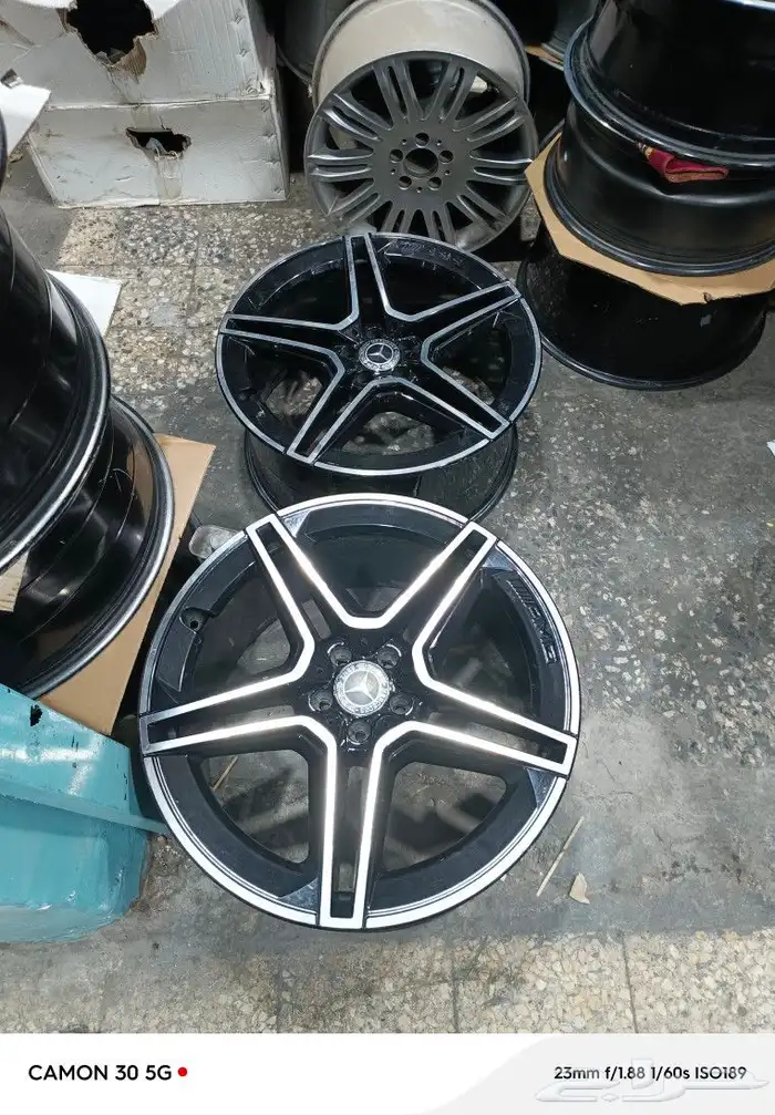 جنوط مرسيدس 21 اللون الاسود والرمادي 2