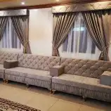 كنب متصل حرف U تفصيل حسب الطلب زوايه 30