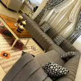 كنب متصل حرف U تفصيل حسب الطلب زوايه 28