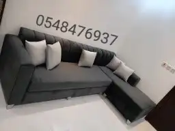 كنب متصل حرف U تفصيل حسب الطلب زوايه 12