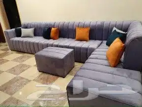 كنب متصل حرف U تفصيل حسب الطلب زوايه 13