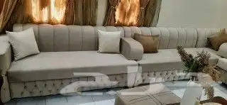 كنب متصل حرف U تفصيل حسب الطلب زوايه 22