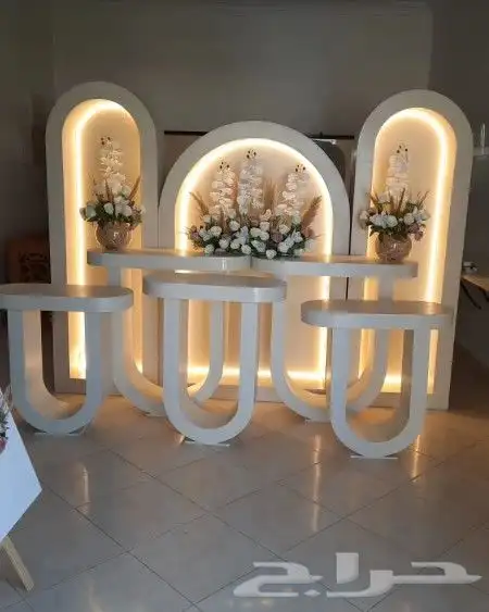 تأجير بكجات مداخل كوشه تخرج زفاف ميلادكنب طاولات طعام الرياض 0